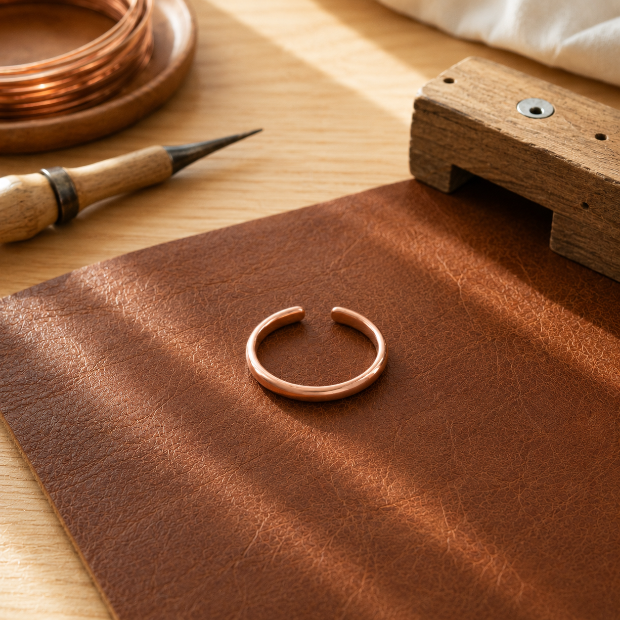 Slick Copper Toe Ring