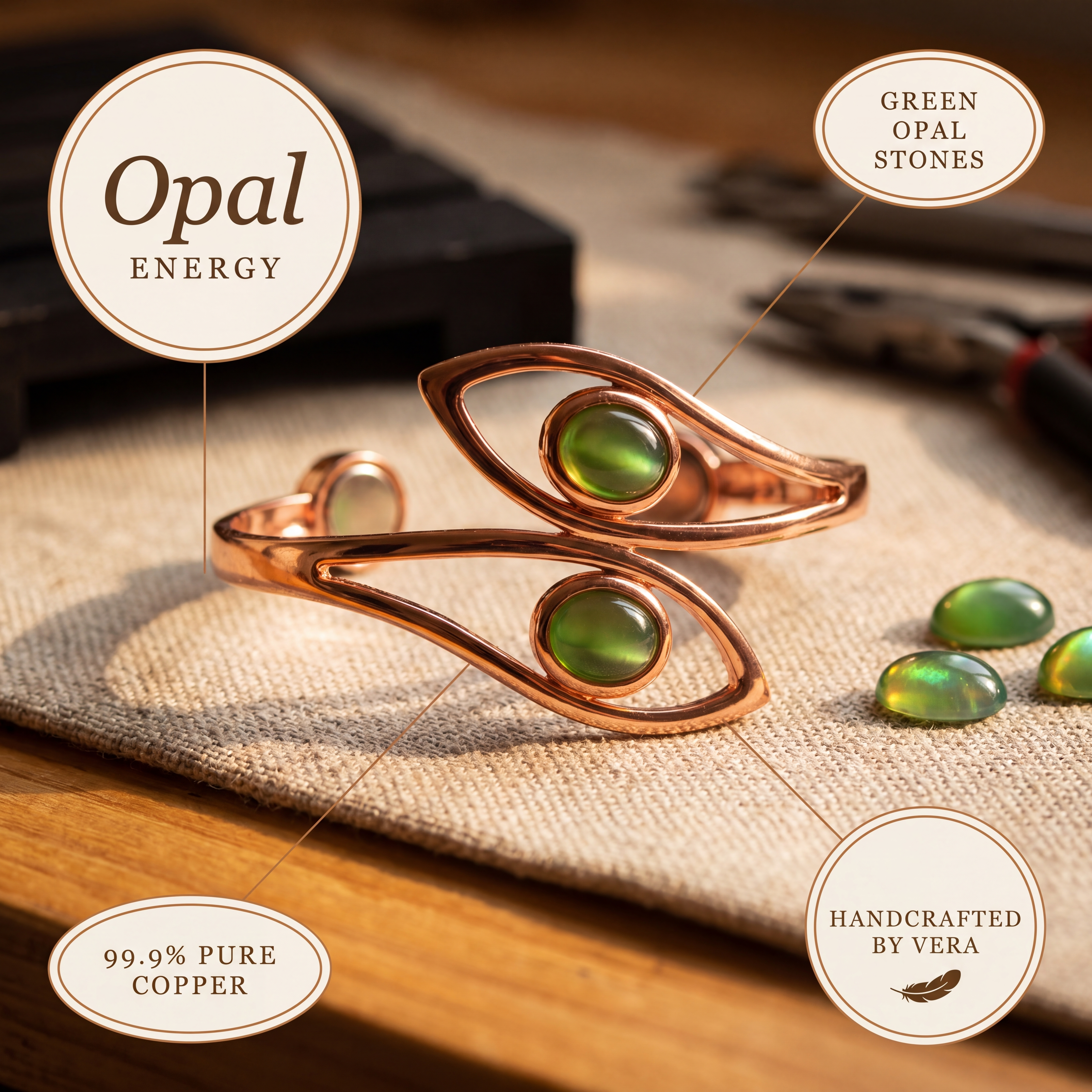 Opal Copper Bracelet