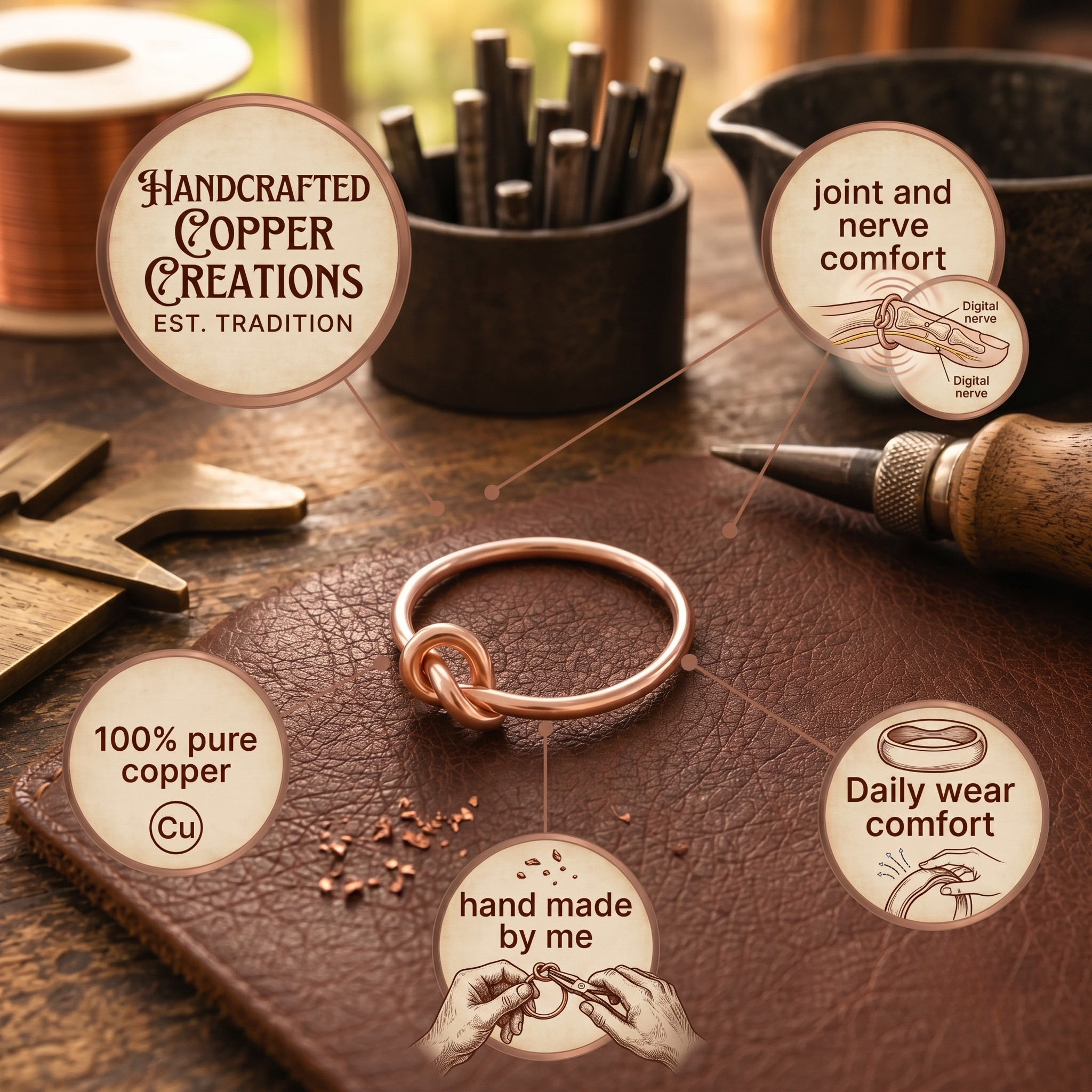 Lace Copper Ring
