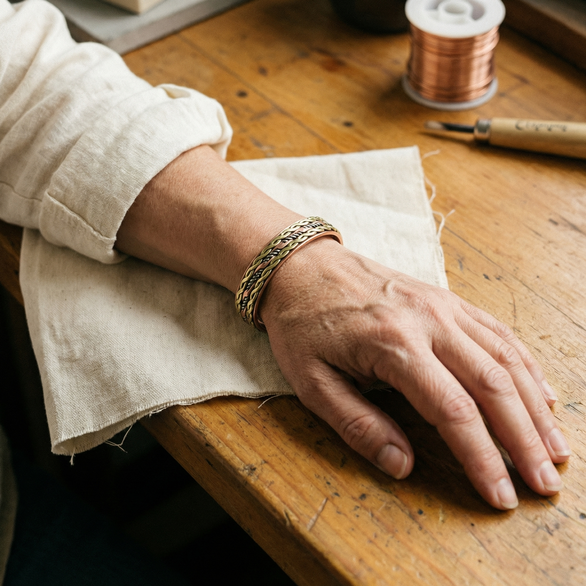 Weave Copper Bracelet
