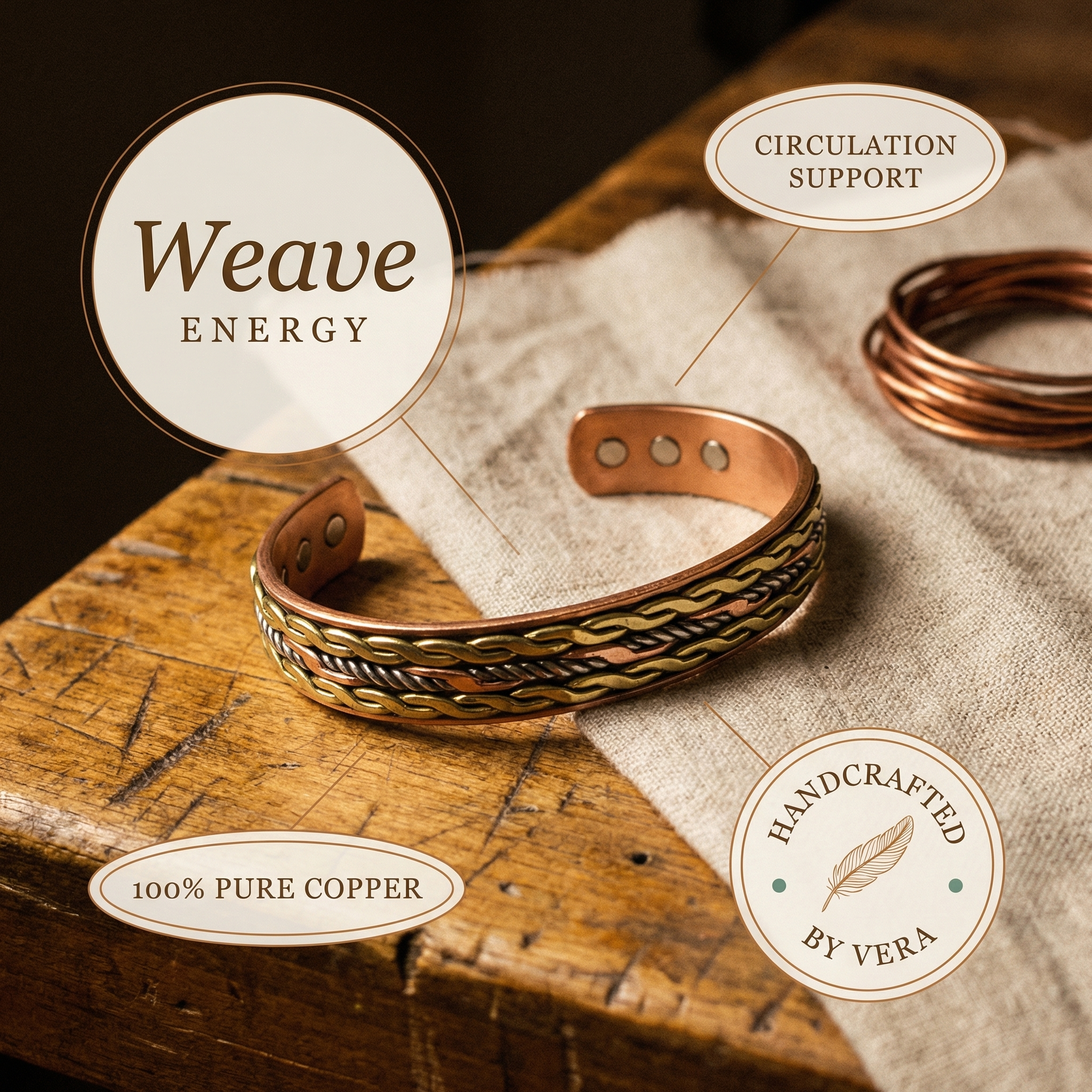 Weave Copper Bracelet
