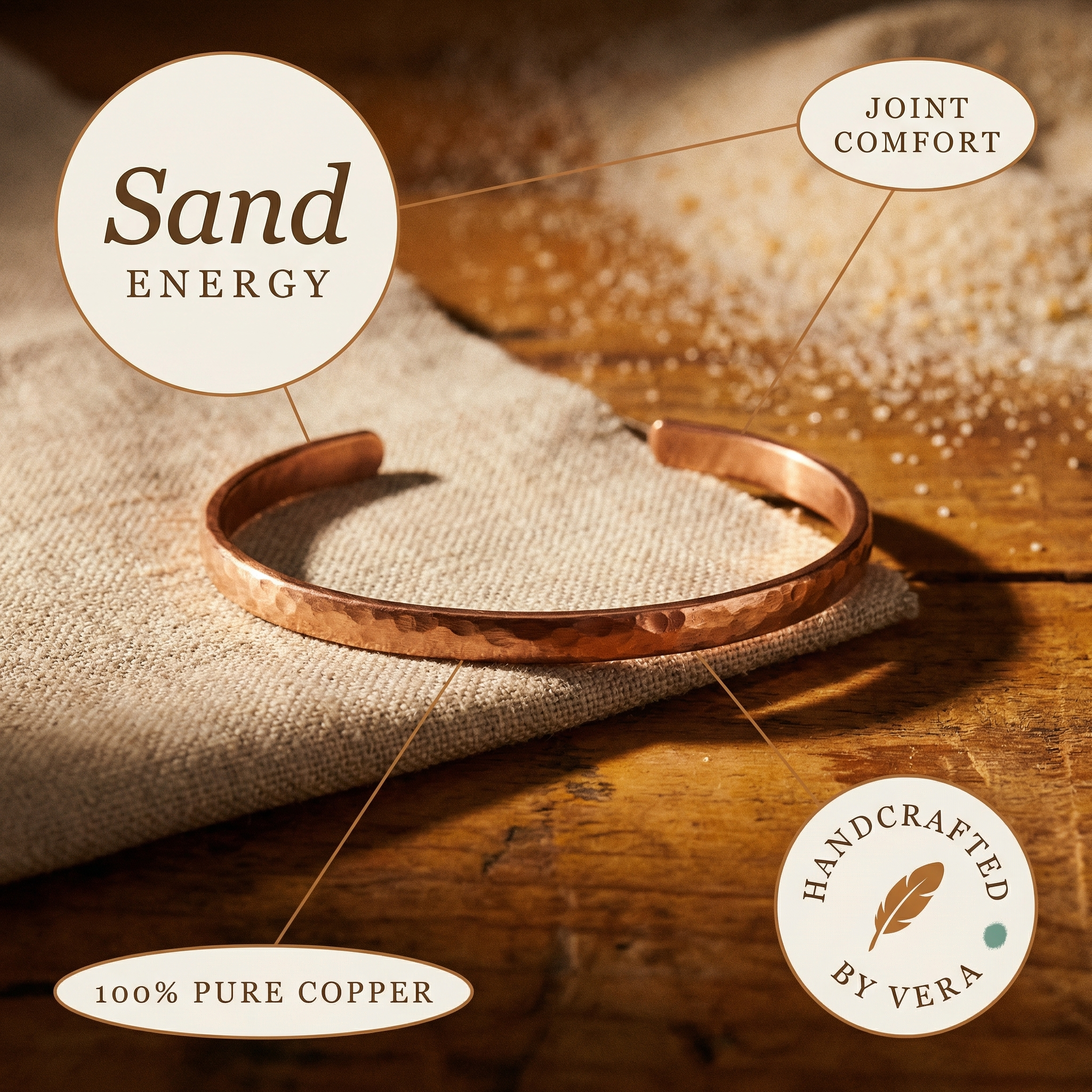 Sand Copper Anklet