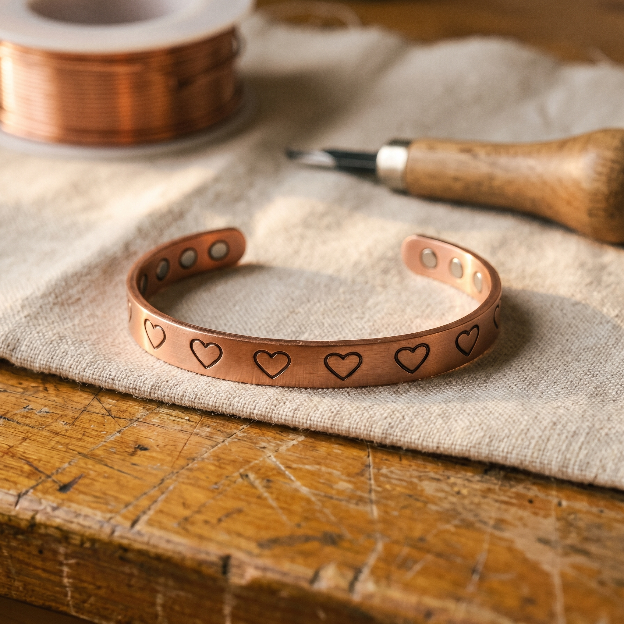 Hearth Copper Bracelet