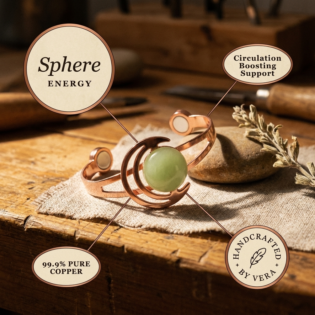 Sphere Green Copper Bracelet