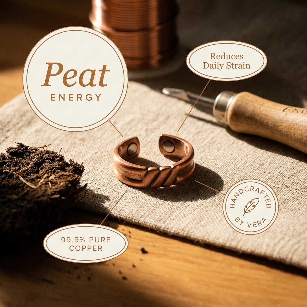 Peat Copper Ring