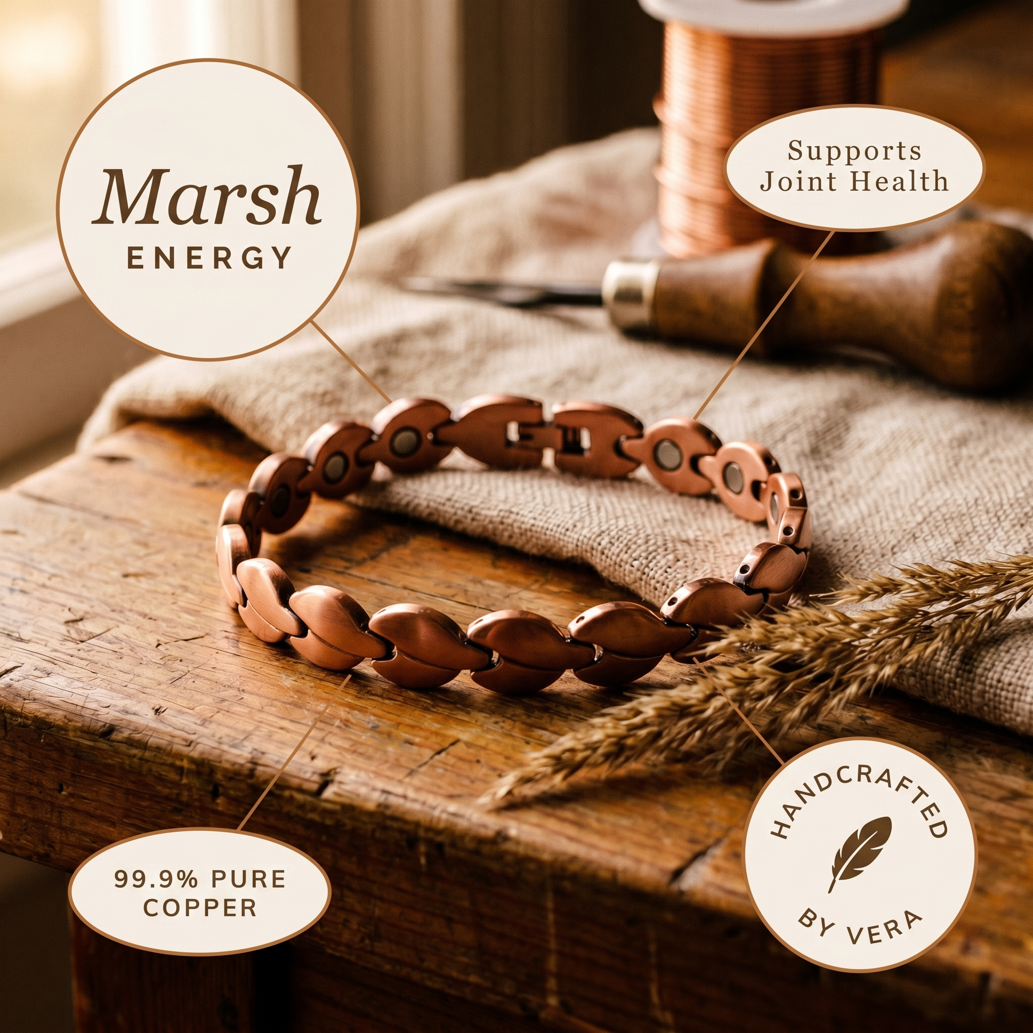 Marsh Copper Anklet