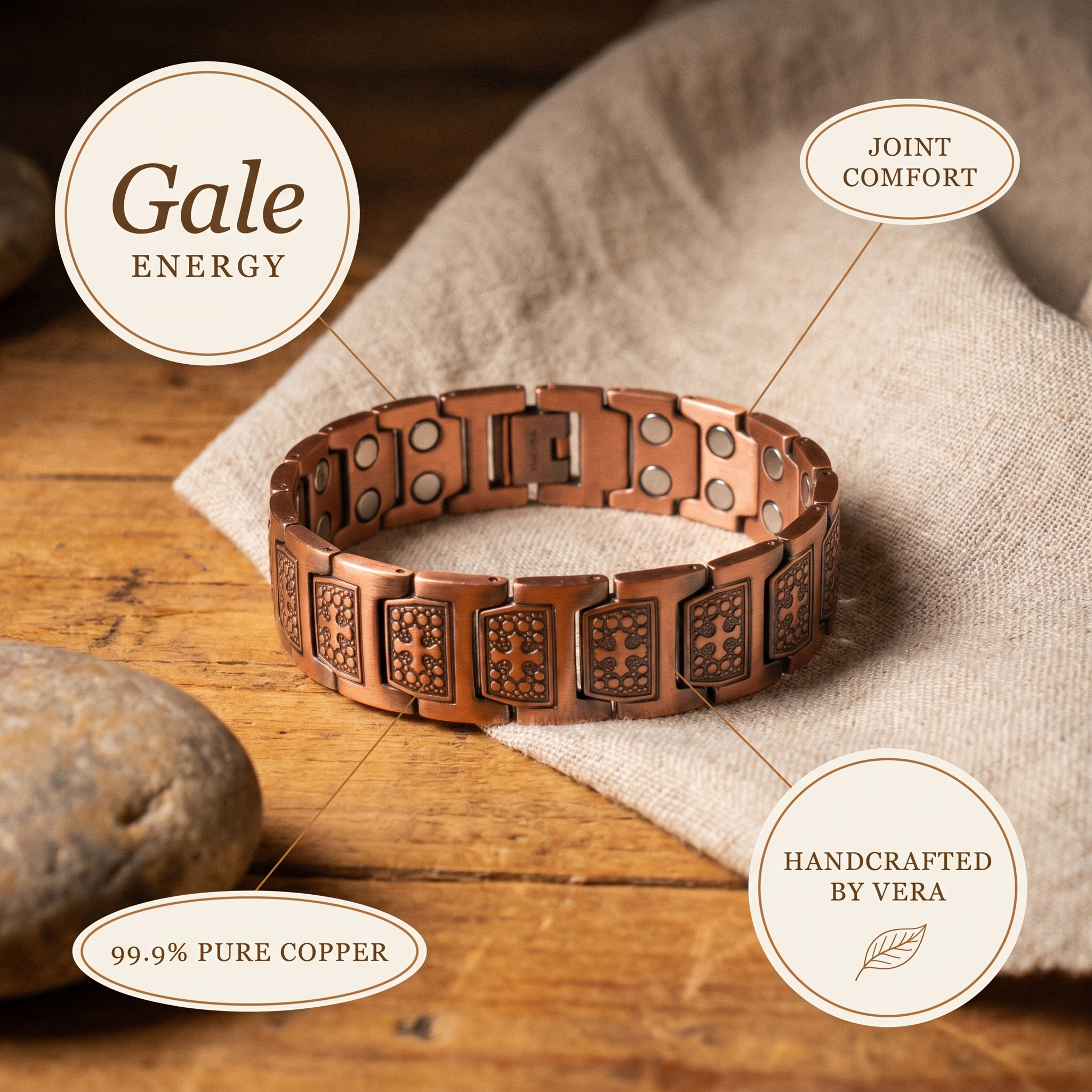 Gale Men's Copper Bracelet