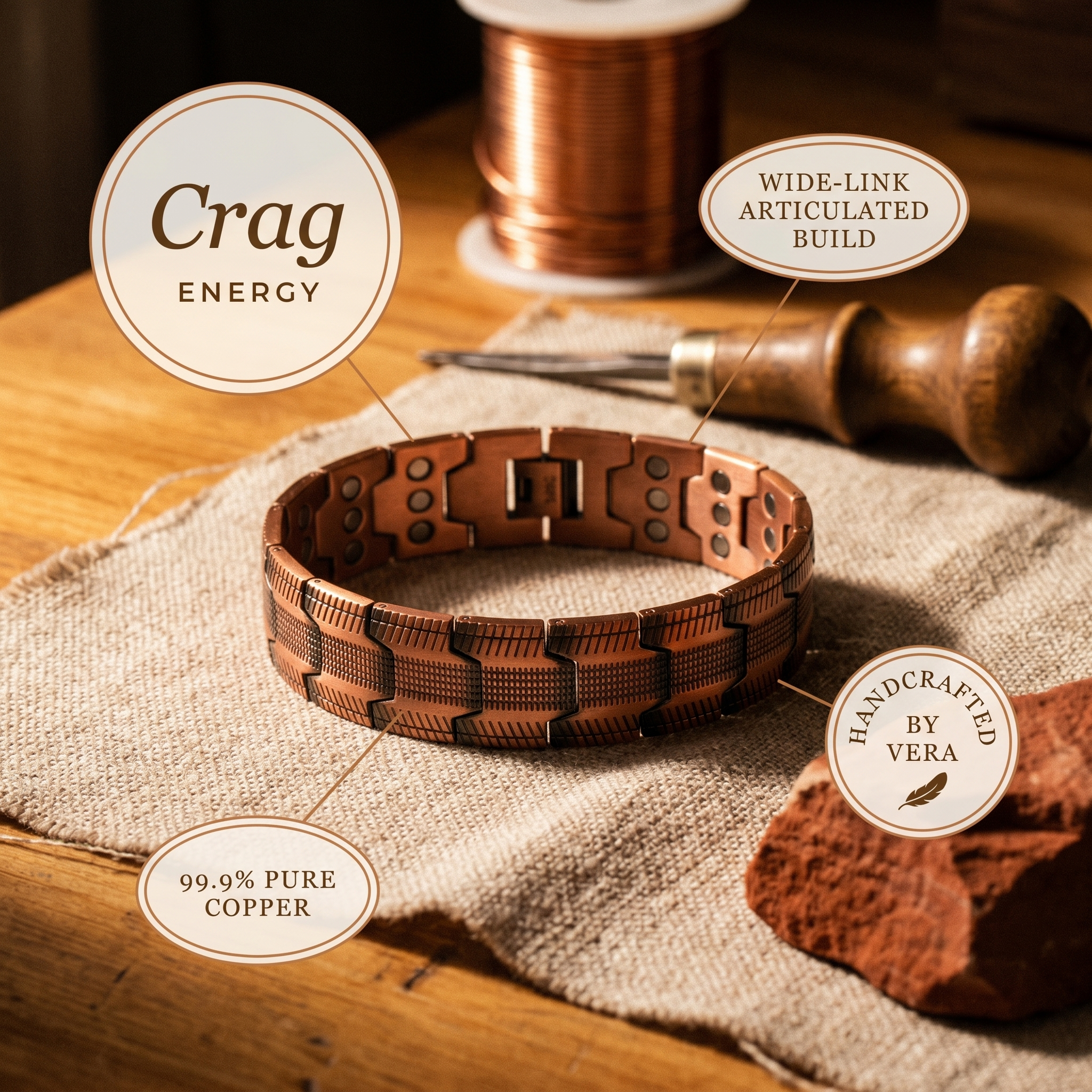 Crag Copper Bracelet