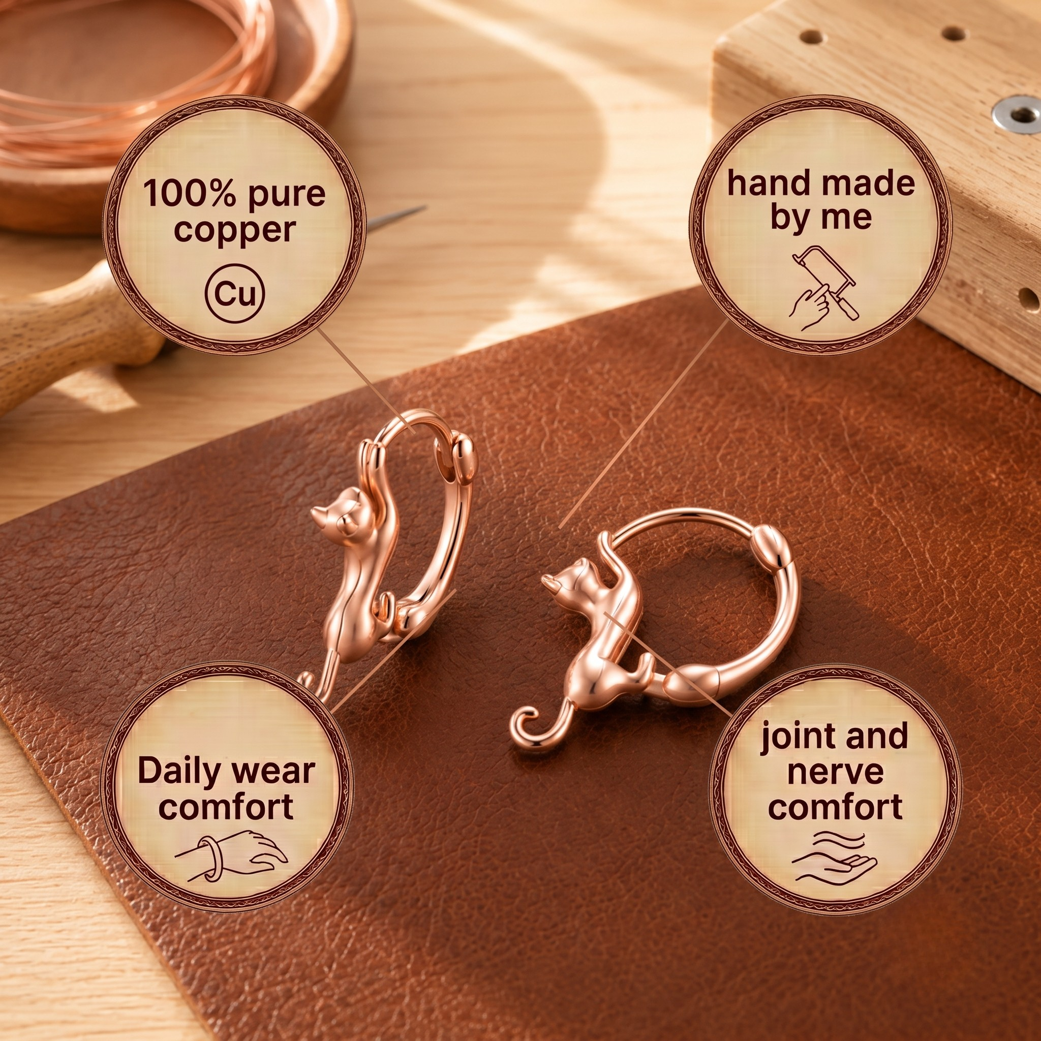 Kiln Copper Earrings