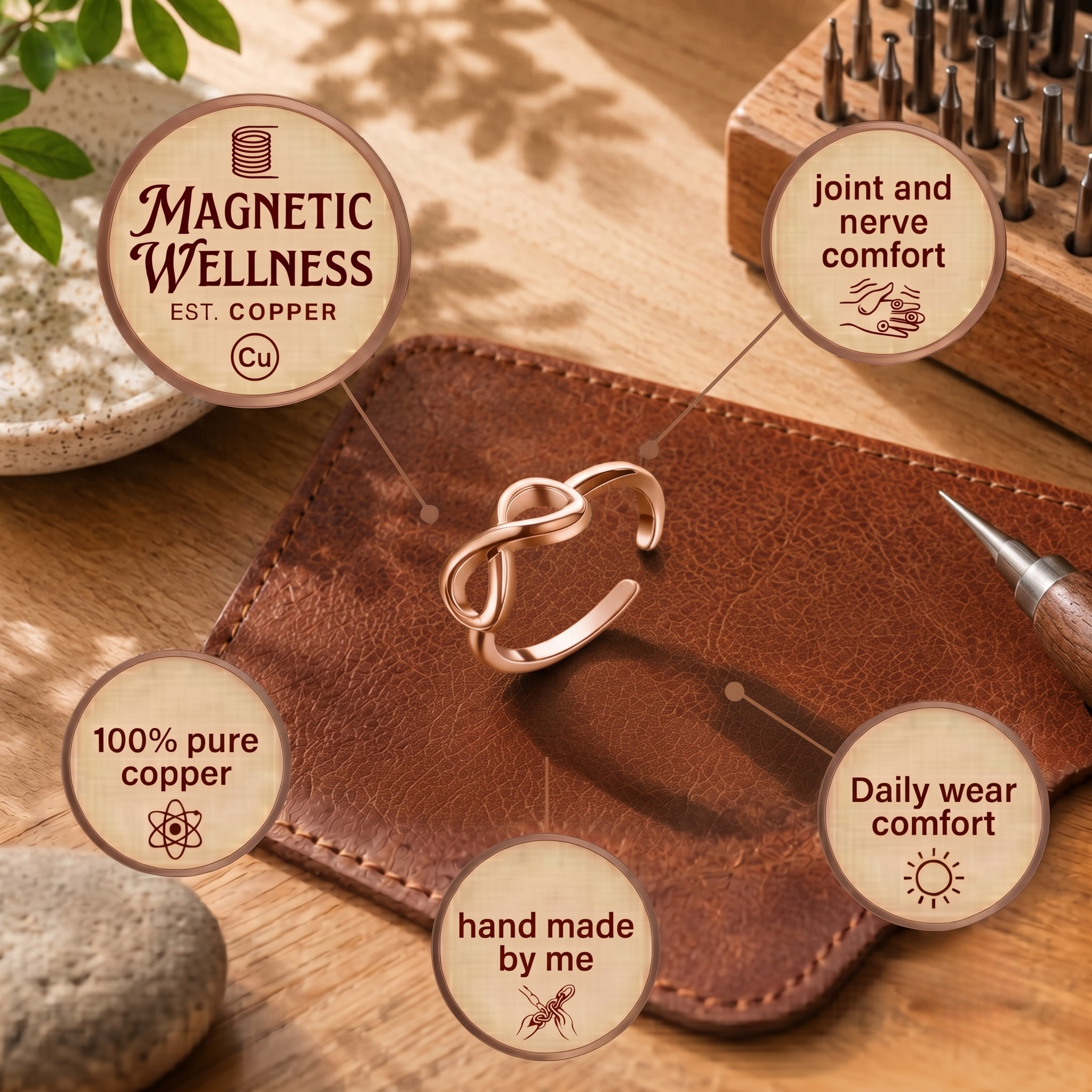 Loop Copper Toe Ring