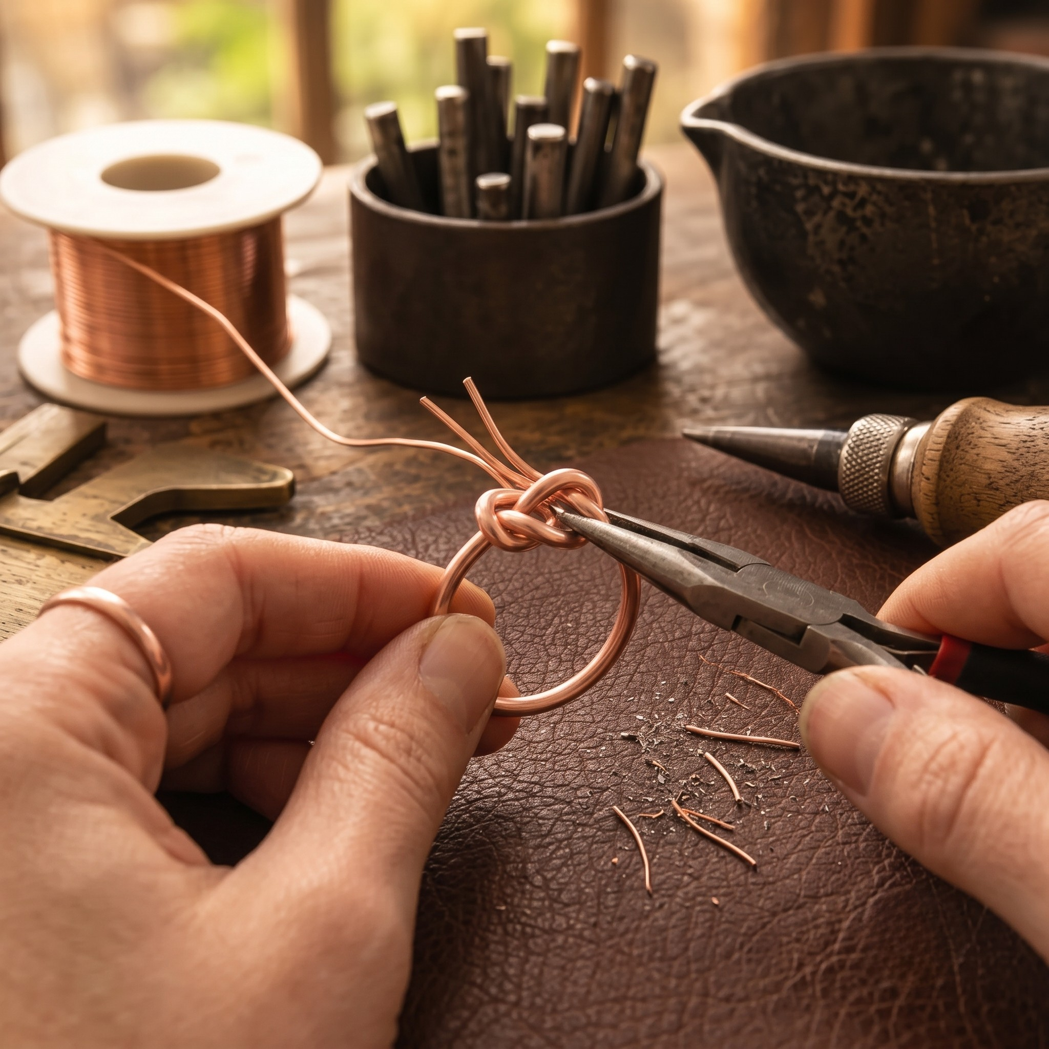 Lace Copper Ring