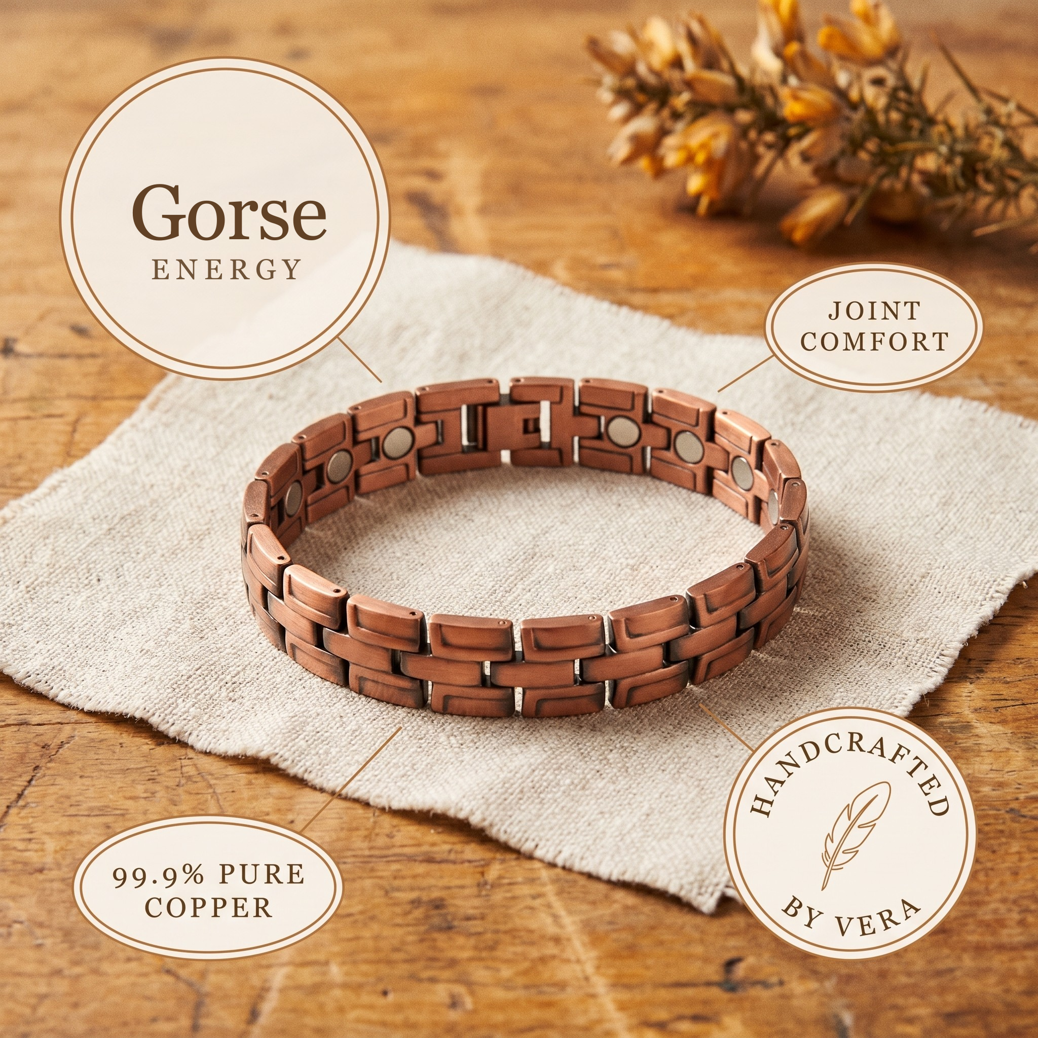 Gorse Men's Copper Bracelet