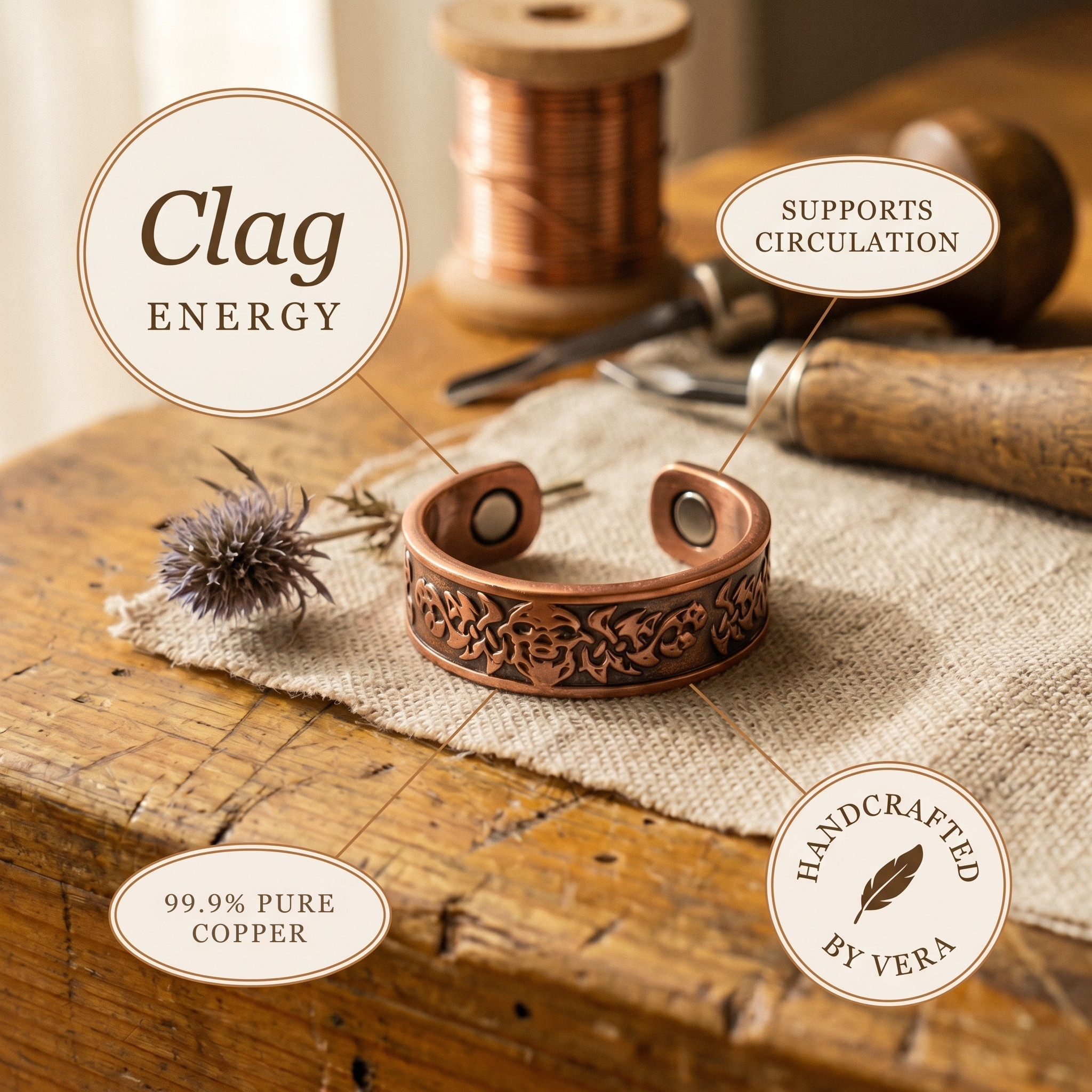 Clag Copper Ring