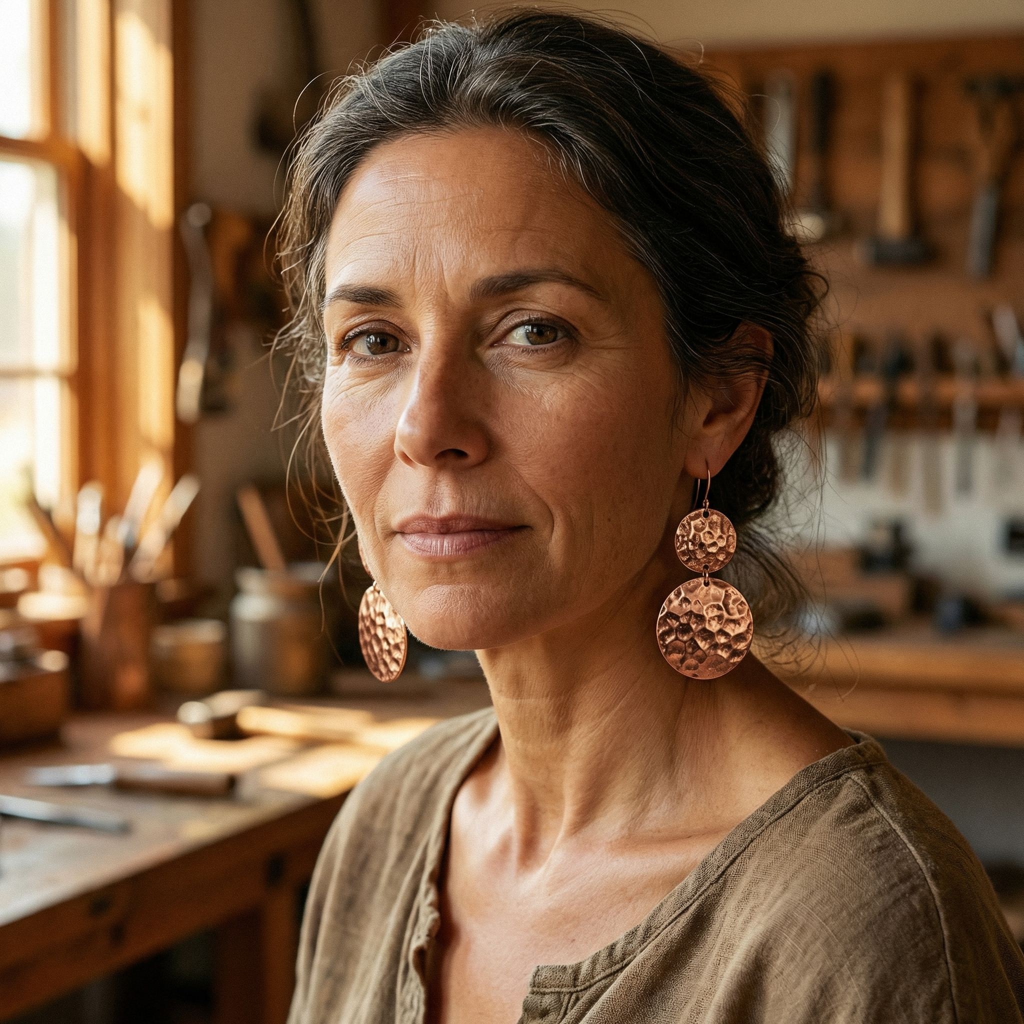 Solstice Copper Earrings