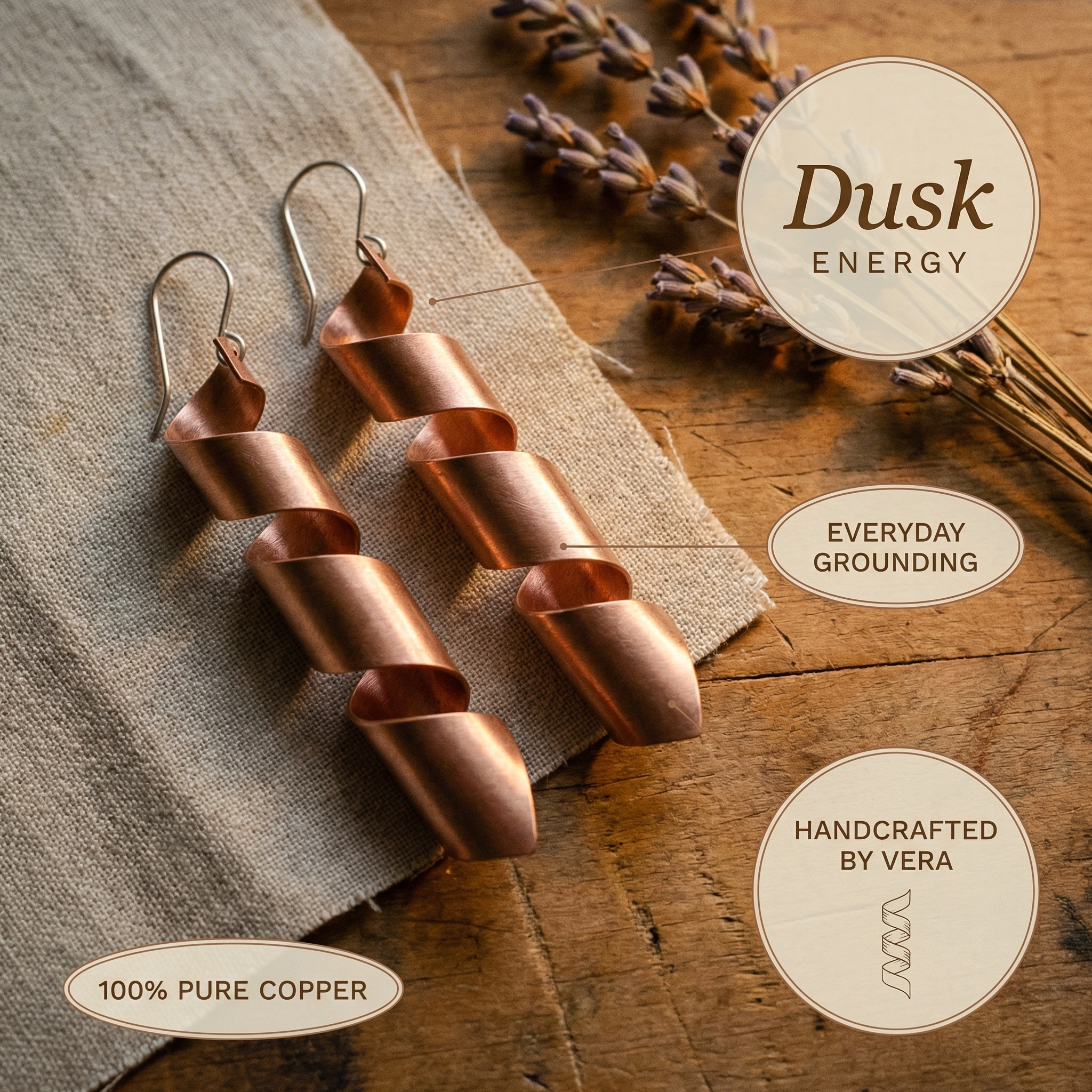 Dusk Copper Earrings