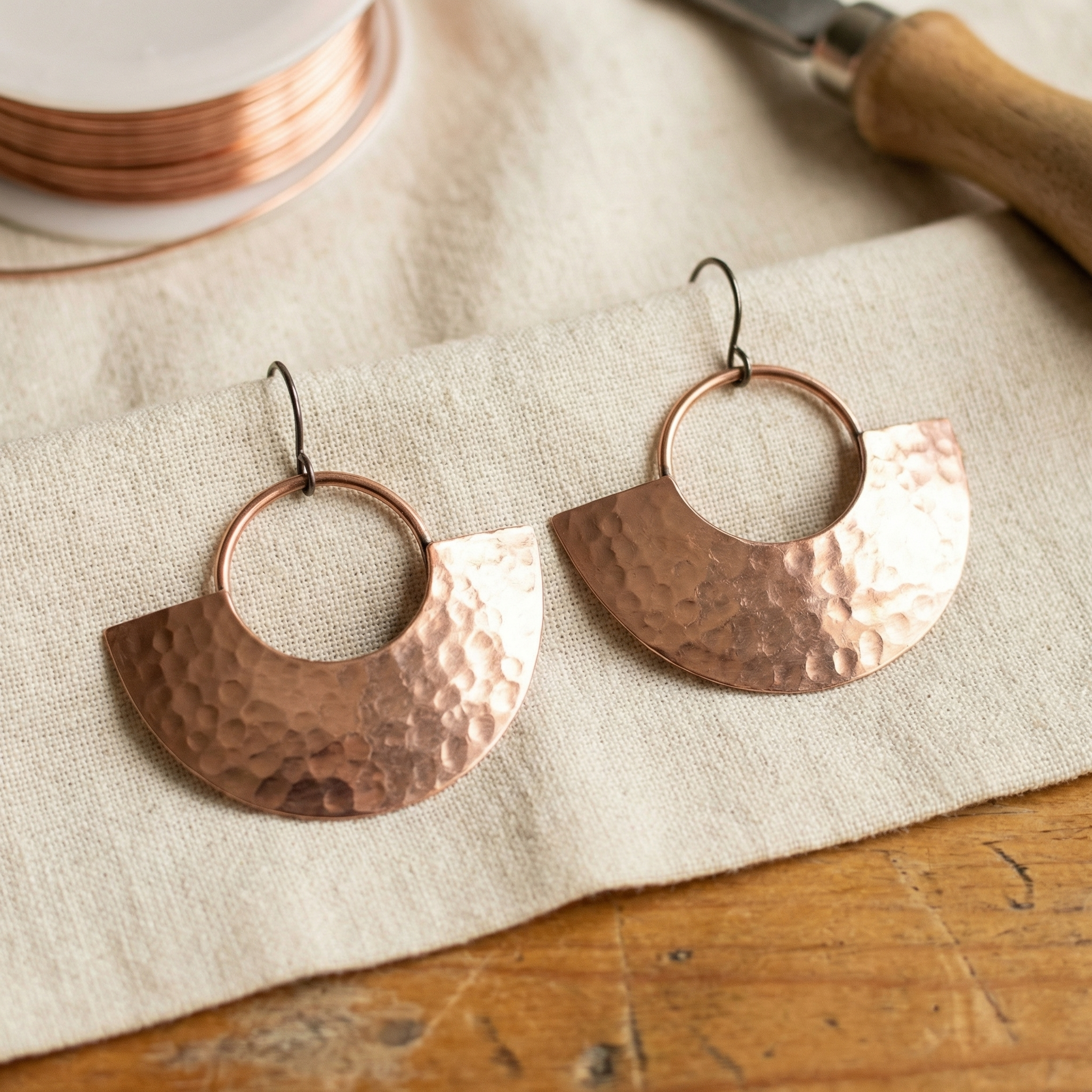Sol Copper Earrings
