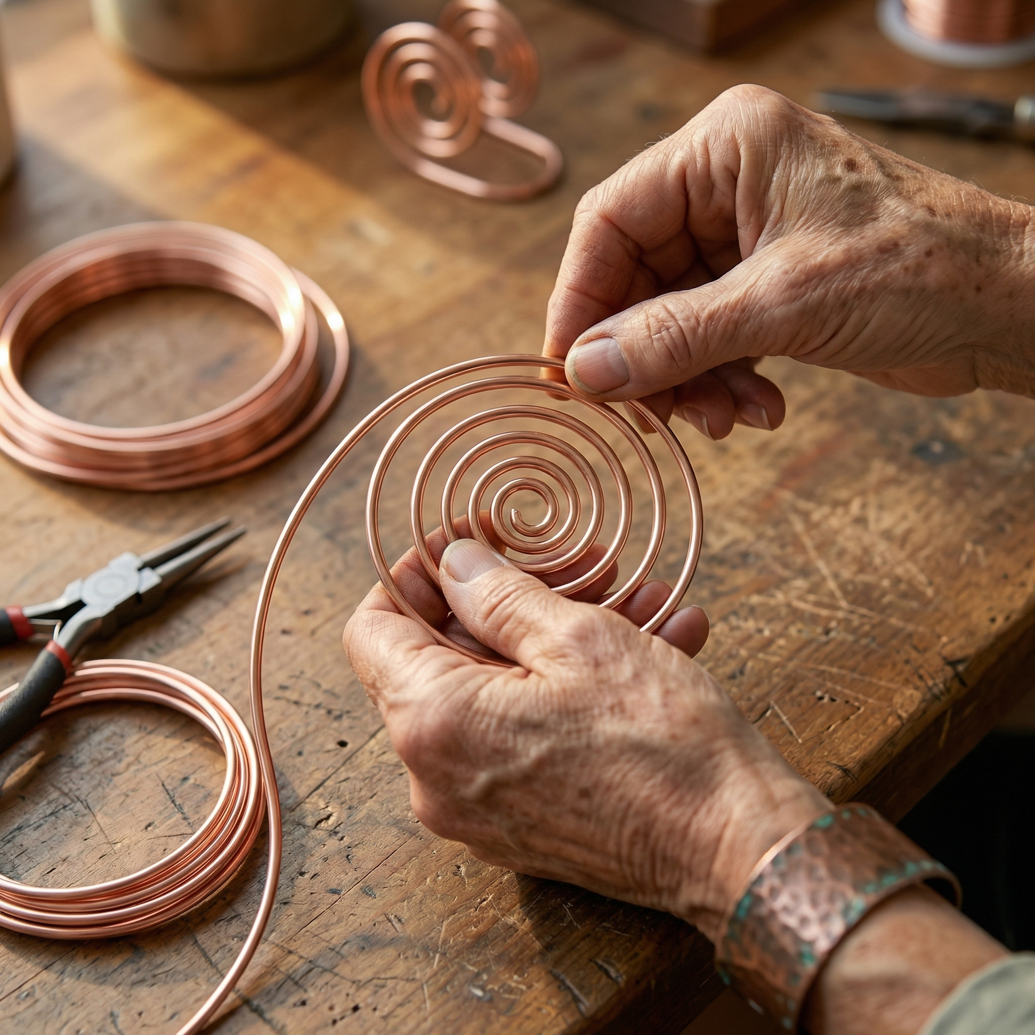 Flow Copper Hand Spiral