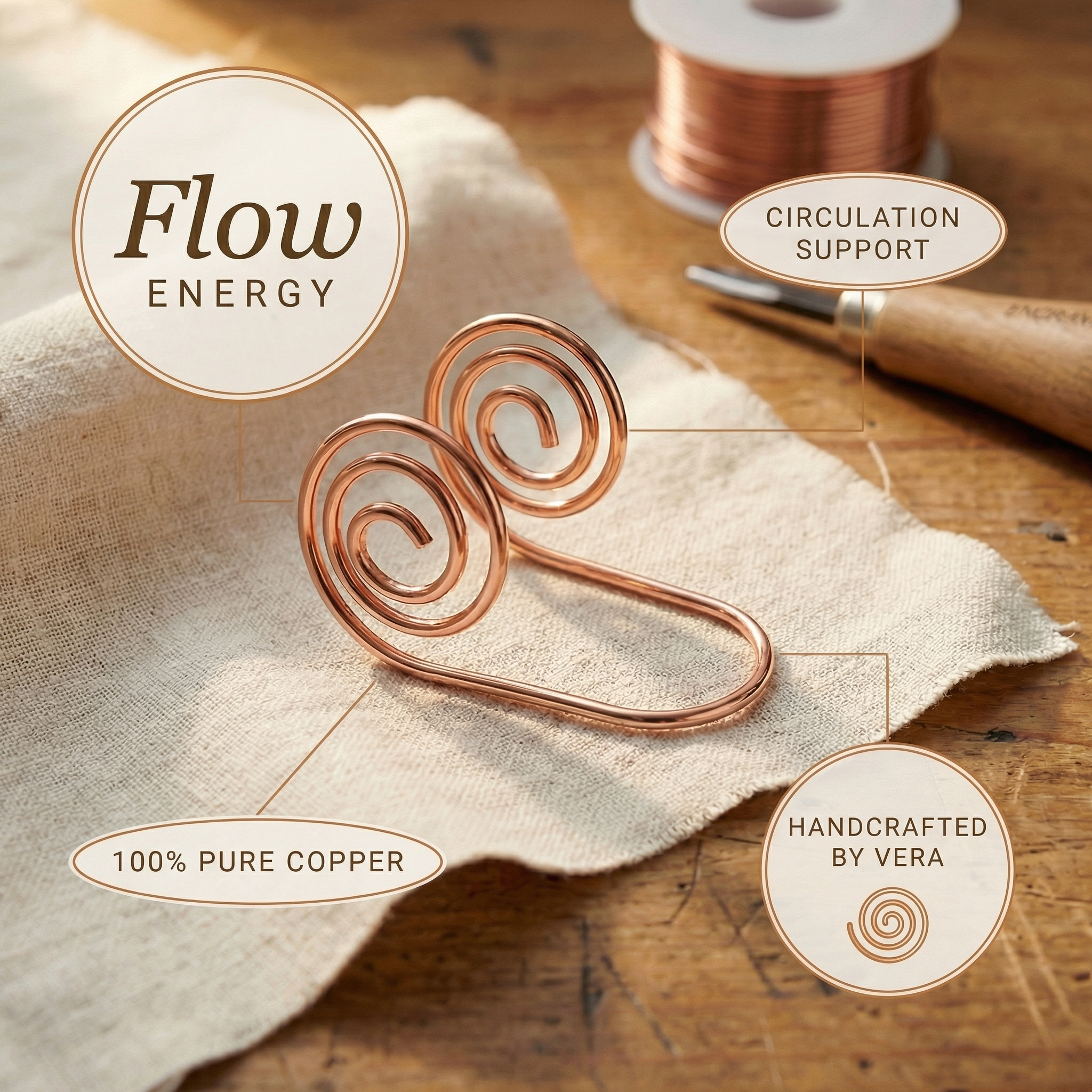 Flow Copper Hand Spiral
