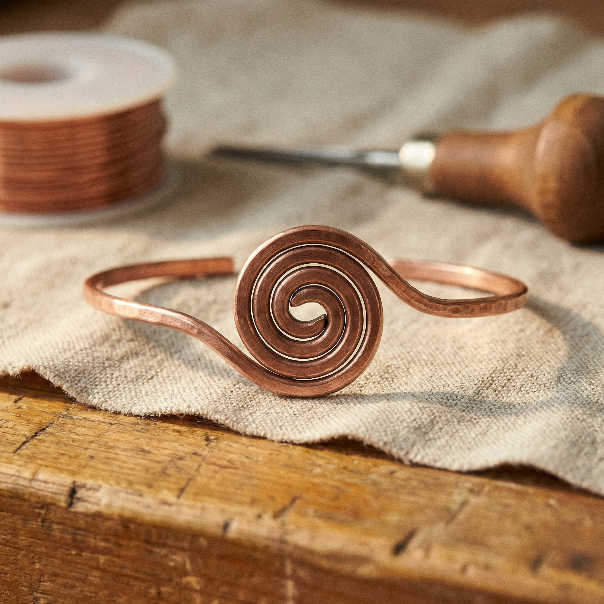 Copper Soul Coil Copper Anklet