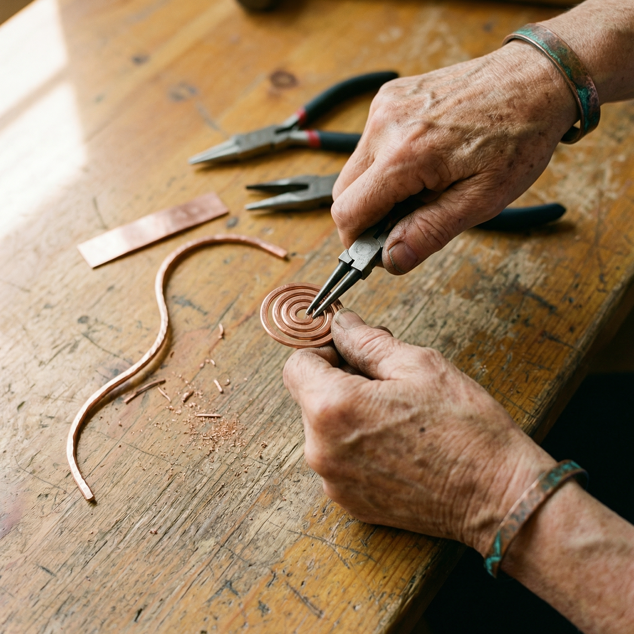 Coil Copper Anklet