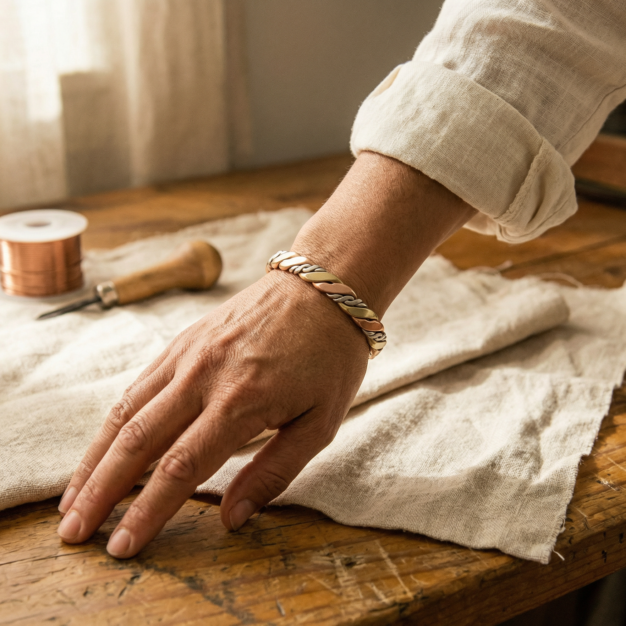 Stone Copper Bracelet