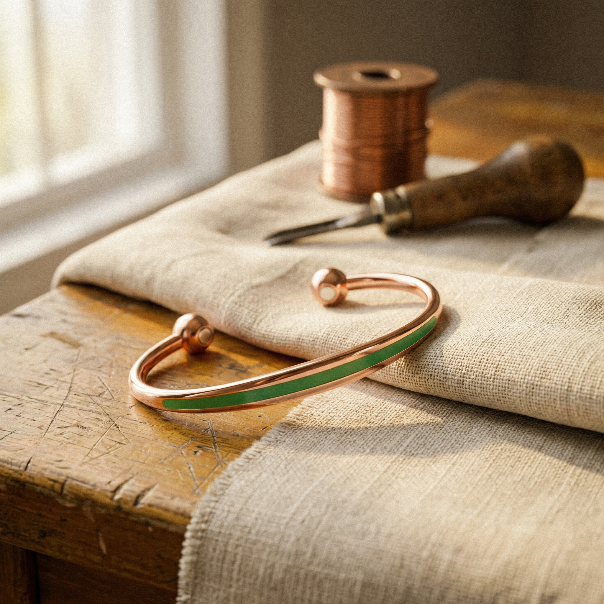 Jade Copper Bracelet