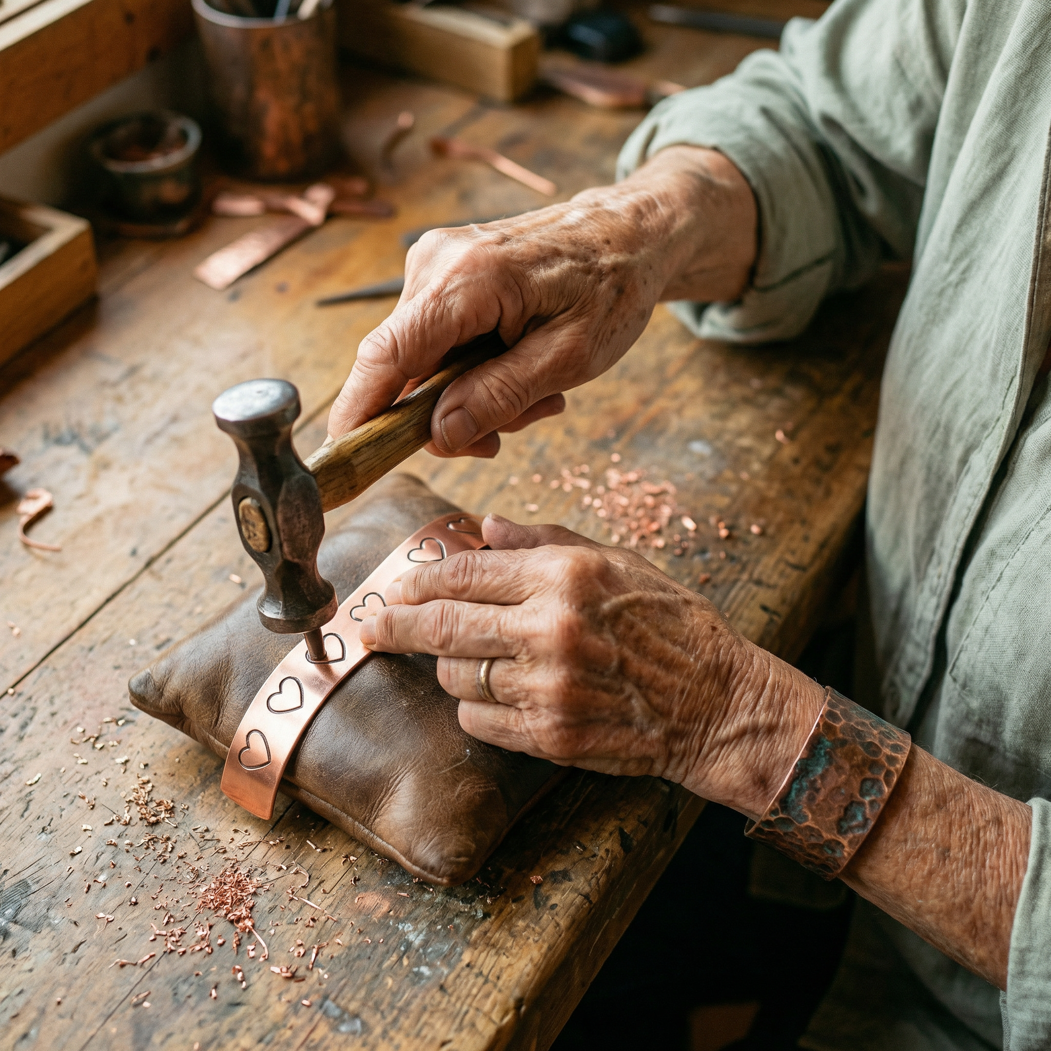 Hearth Copper Bracelet