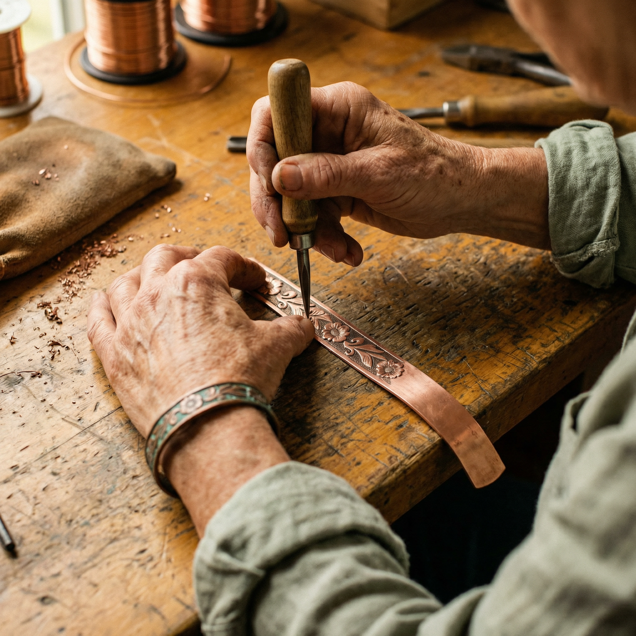 Vine Copper Bracelet