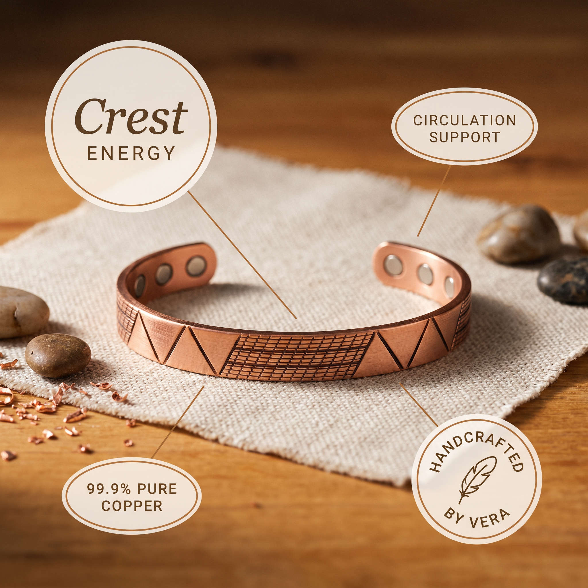 Crest Copper Bracelet