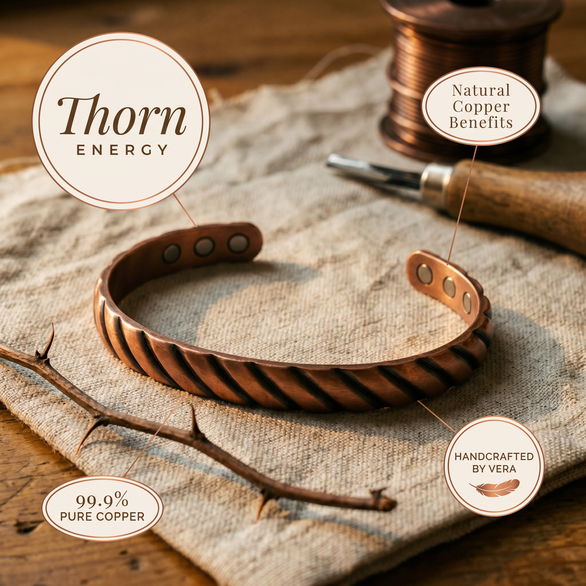 Thorn Copper Bracelet
