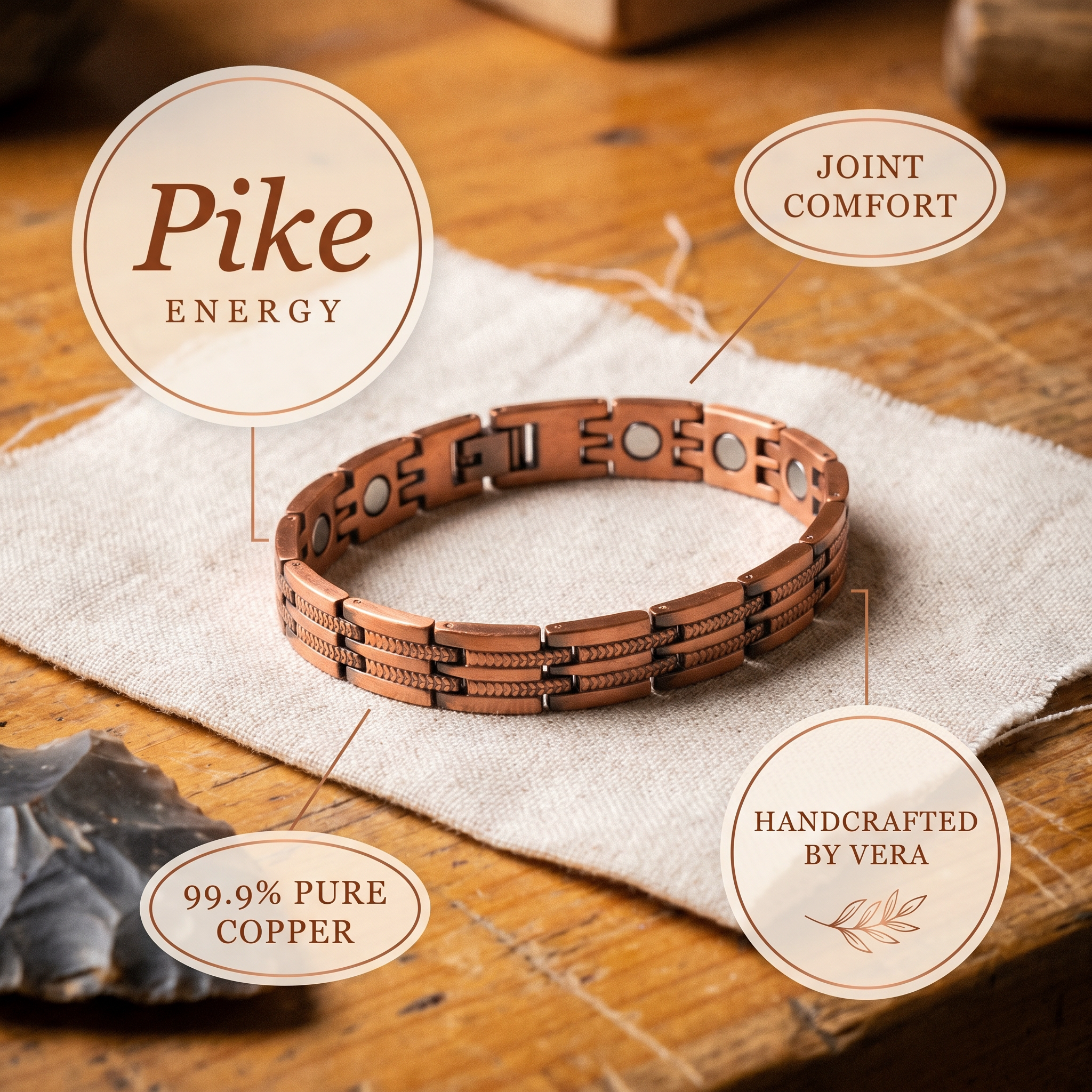Pike Men's Copper Bracelet