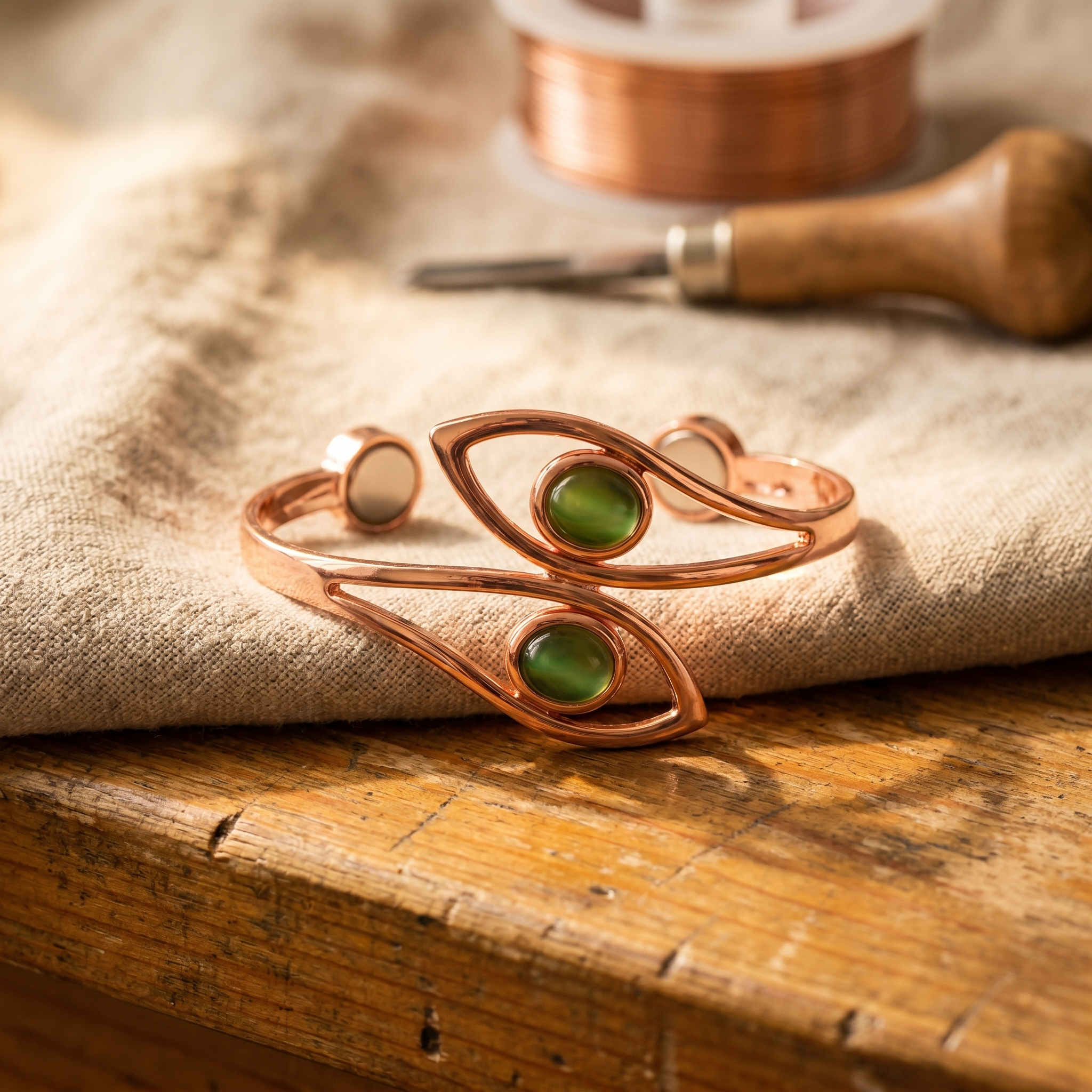 Opal Copper Bracelet