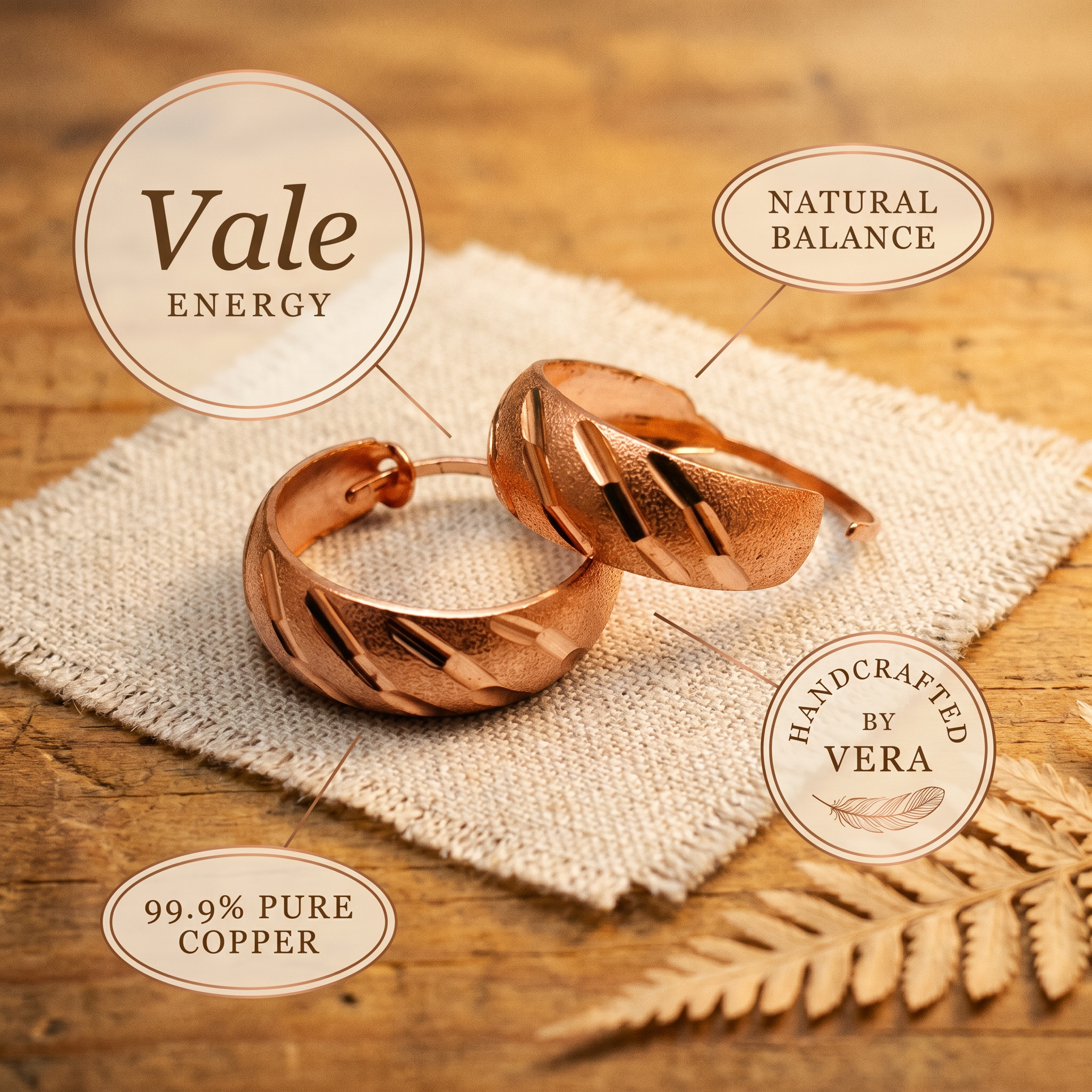 Vale Copper Earrings