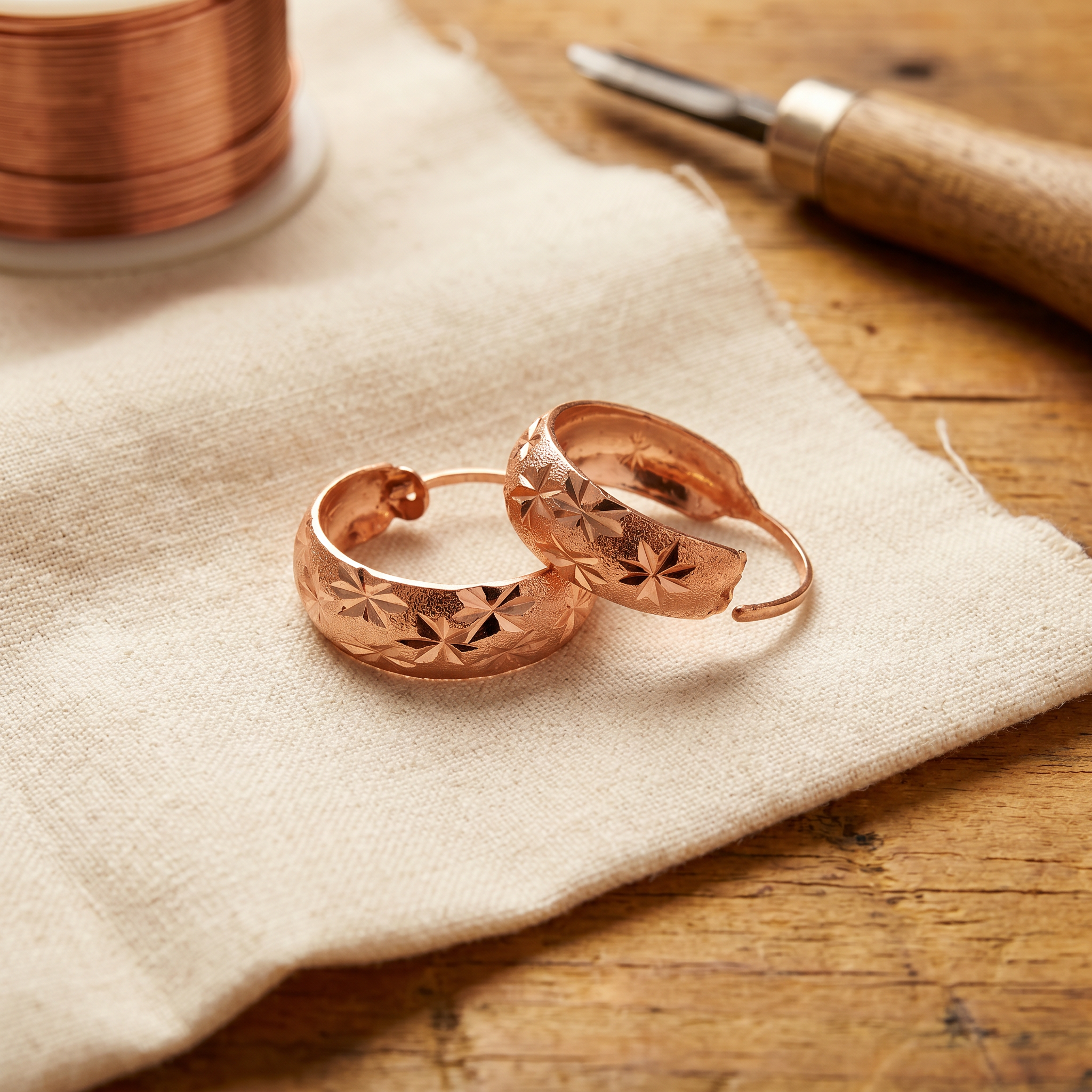 Copper Soul Dew Copper Earrings
