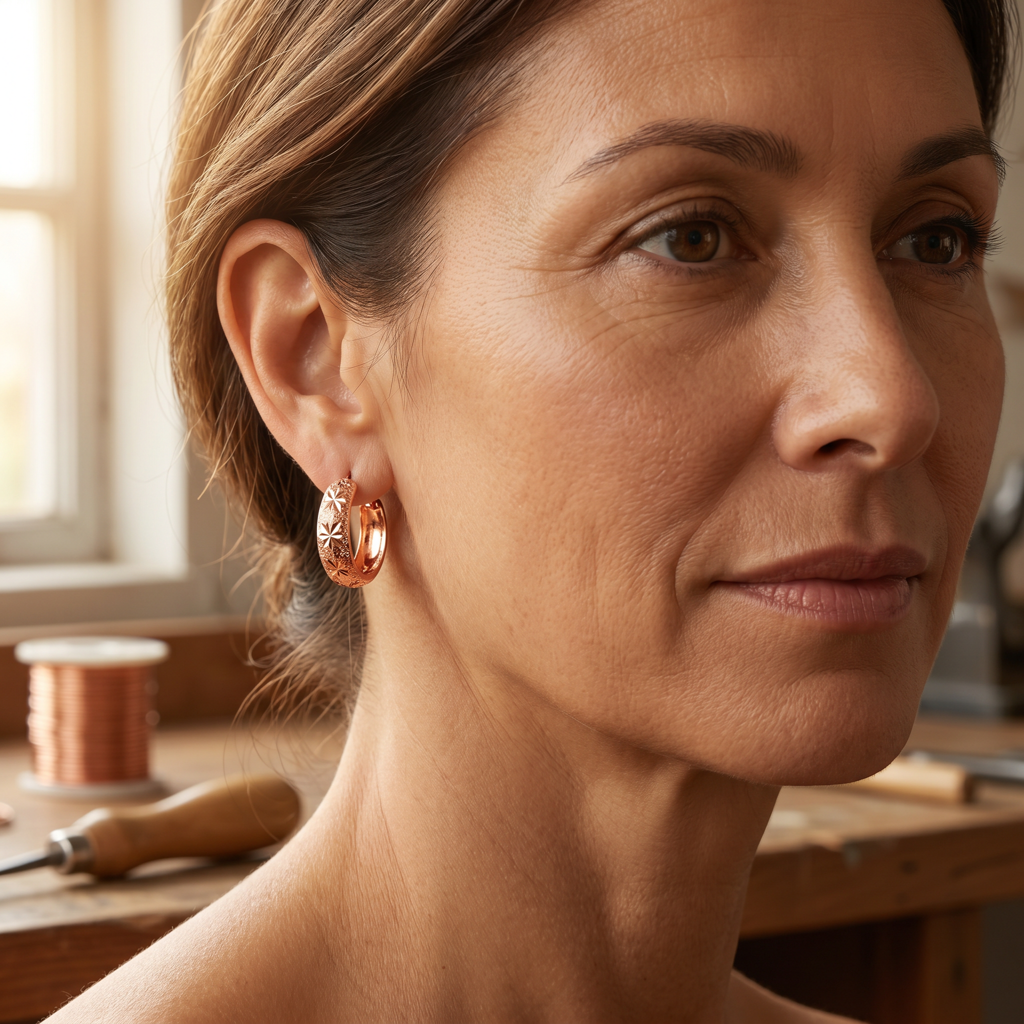 Copper Soul Dew Copper Earrings