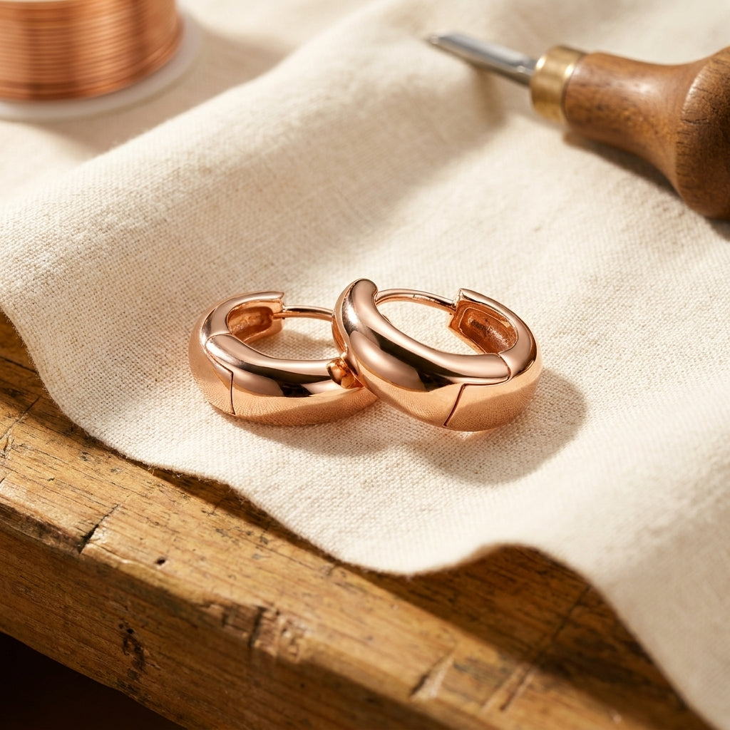 Linnet Copper Hoop Earrings