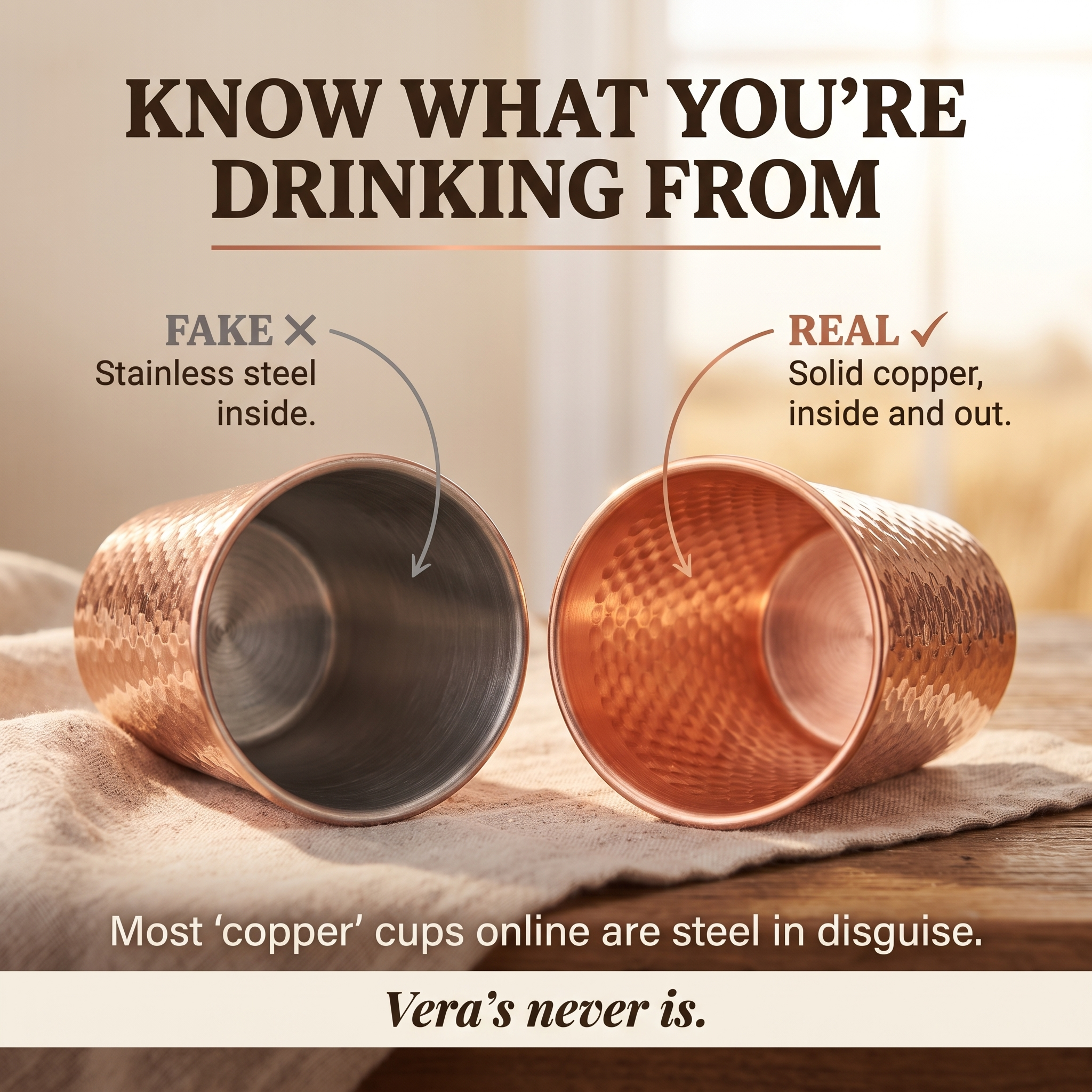 Vera's Pure Copper Cup